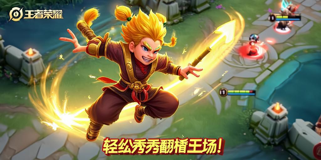 王者荣耀孙悟空跳棍技巧教学，轻松秀翻全场！